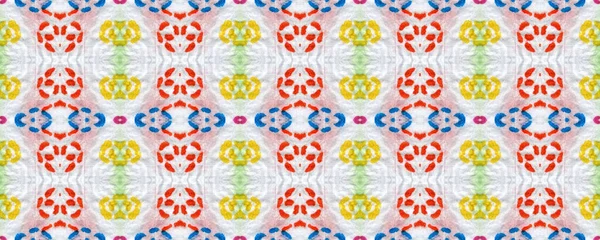 Ethnic Seamless Pattern Geometry Style Hippie Tile Colorful Antique Background — Stock Photo, Image
