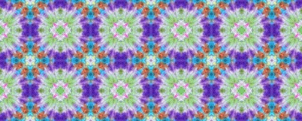 Bind Kleurstof Achtergrond Psychedelisch Patroon Ikat Naadloos Ontwerp Batik Borstelprint — Stockfoto