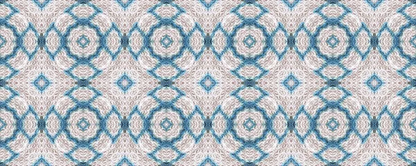 Ethnic blue pattern.  Geometry style. Watercolor tile. Seamless pattern. Colorful antique background. Organic design. Seamless  texture. Folk design.