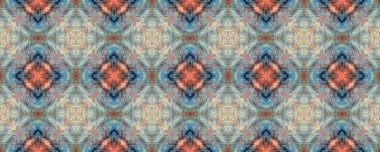 Suluboya fayans. Kusursuz desen. Mozaik arka plan. Geometrik baskı. Shibori geçmişi. Kravat boyası. İkat deseni