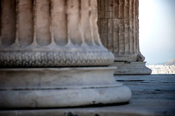 Acropolis Kolom Athene Griekenland — Stockfoto