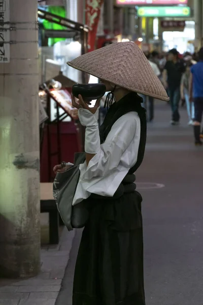 Monge Xintoísta Típico Mercado Rua Kanazawa Japão — Fotografia de Stock