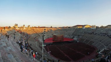 İtalya, Verona 'daki Roma amfitiyatrosunun içi