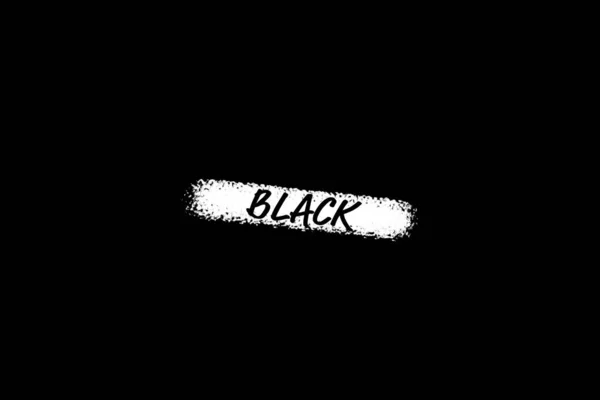 Czarne Tło Minimalna Ilustracja Środkowym Białym Paskiem Który Zawiera Słowo — Zdjęcie stockowe