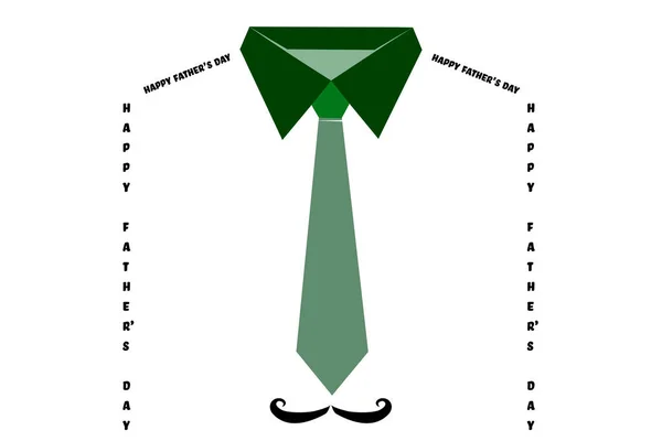 Green Tie Centered Text Happy Father Day Which Forms Outline — Stock Photo, Image