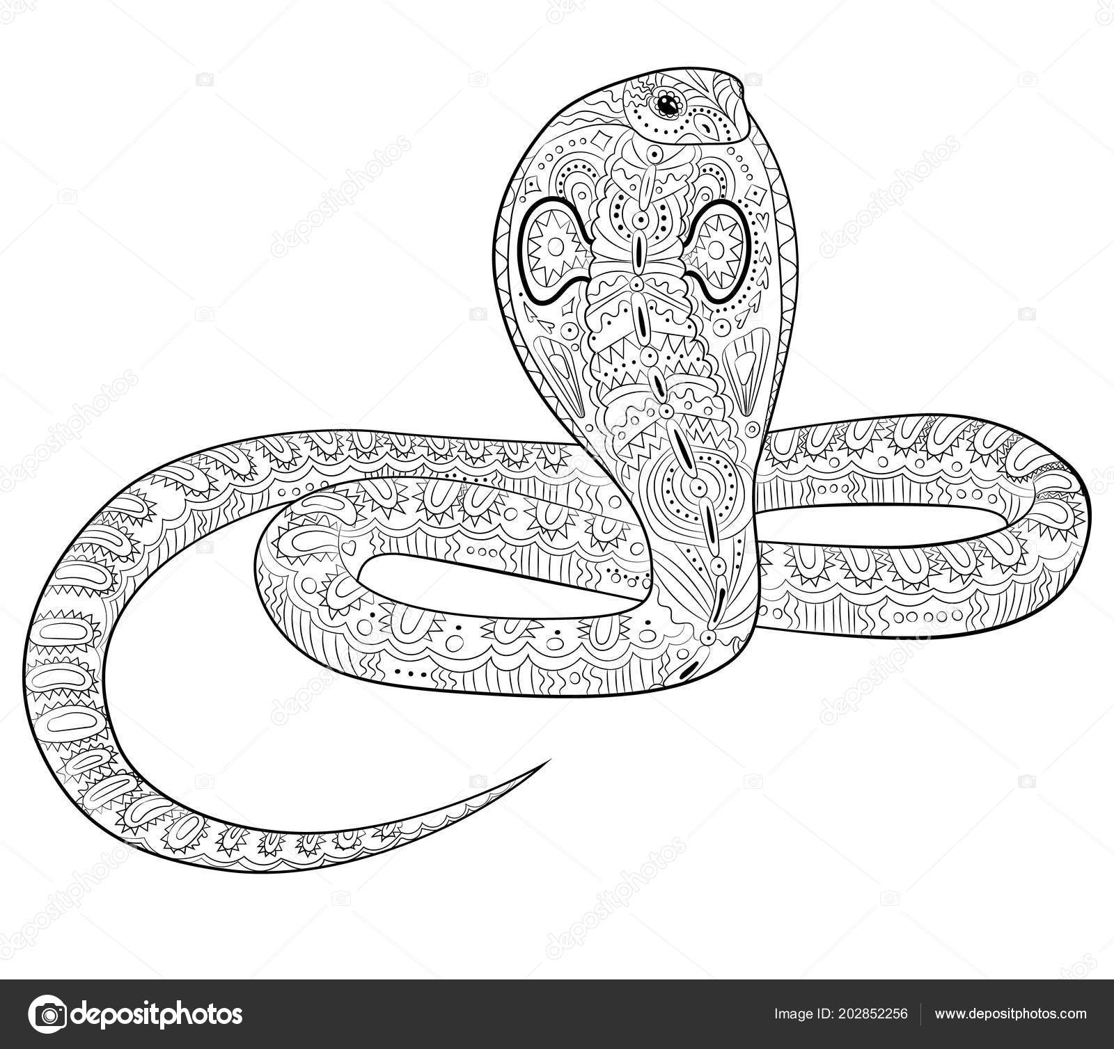 Desenho de Serpente grande para Colorir - Colorir.com