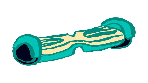 Doodle Dessiné Main Avec Scooter Auto Équilibrant Esquisse Dans Style — Image vectorielle