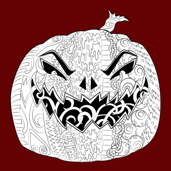 Halloween plakát s broušená pumpkin Jack Lantern. — Stockový vektor
