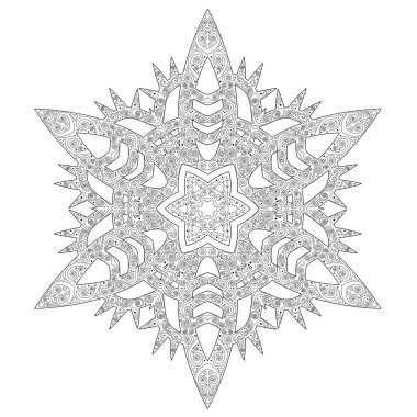 Anti stres kar tanesi ile kış boyama sayfası