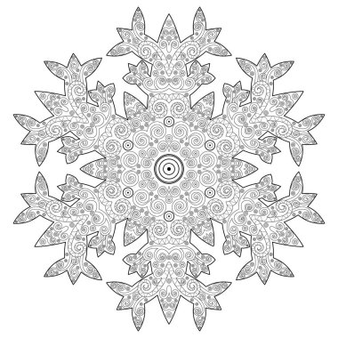 Anti stres kar tanesi ile kış boyama sayfası