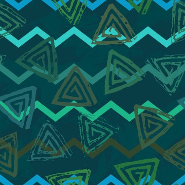 Dokulu dağınık grunge üçgenler ile Seamless modeli