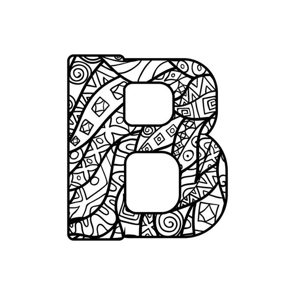 Alfabeto vectorial con ornamento ornamentado . — Vector de stock