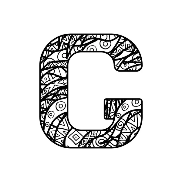 Alphabet vectoriel avec ornement décoré . — Image vectorielle