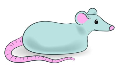 Sevimli Rat ile Vektör illüstrasyon.