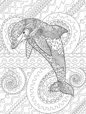 Yüksek detayları ile mutlu yunus.