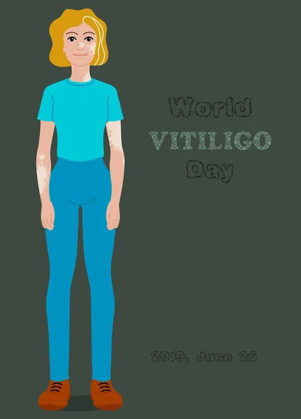 Poster ontwerp voor wereld vitiligo dag — Stockvector