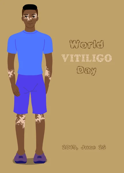 Poster ontwerp voor wereld vitiligo dag — Stockvector