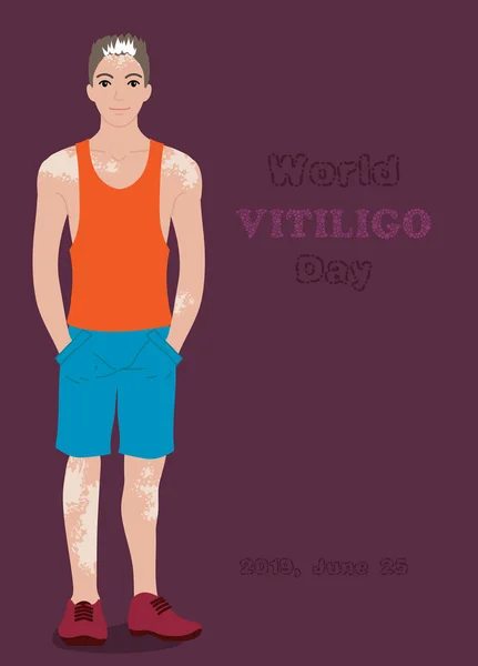 Poster ontwerp voor wereld vitiligo dag — Stockvector