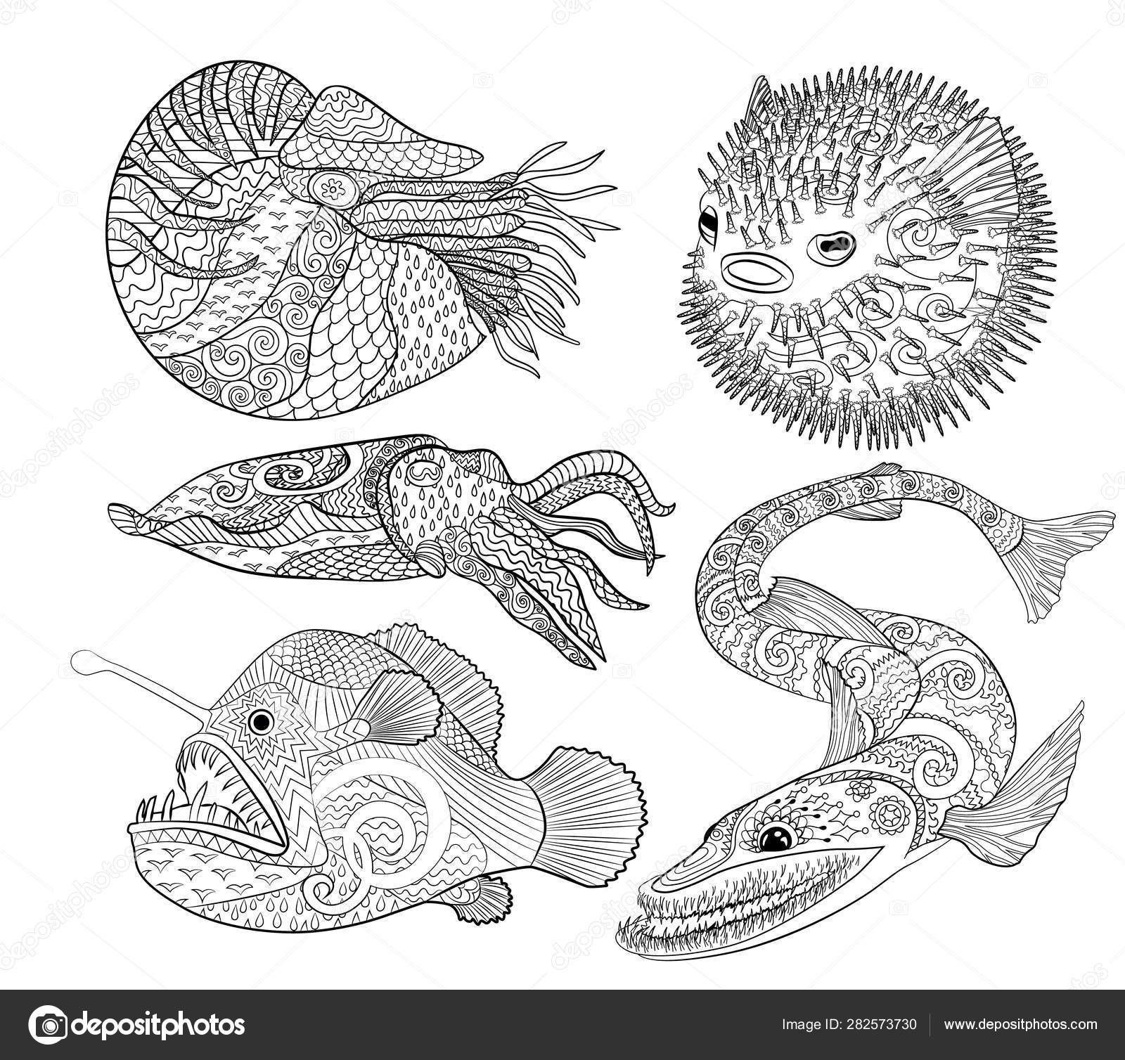 Desenho de Peixes para Colorir - Colorir.com