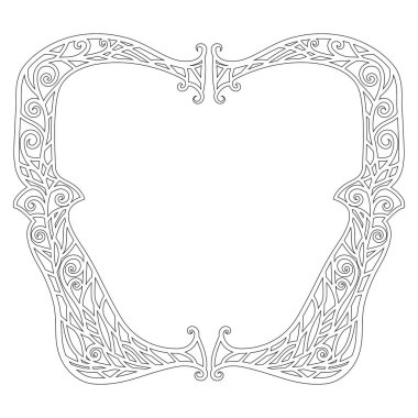 Yetişkinler için antistres boyama kitabı için Çerçeve.