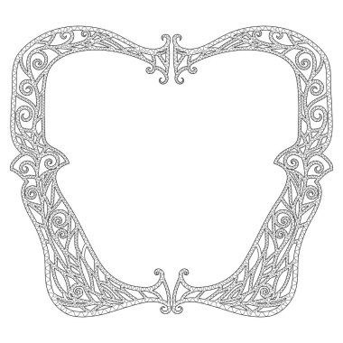 Yetişkinler için antistres boyama kitabı için Çerçeve.
