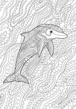 Yüksek detayları ile mutlu yunus.