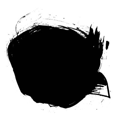 Siyah dağınık mürekkep lekesi. Vektör