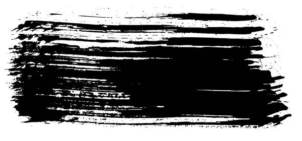 Negro trazo de cepillo desordenado. Vector — Vector de stock