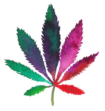 Esrar Parlak suluboya yaprağı.