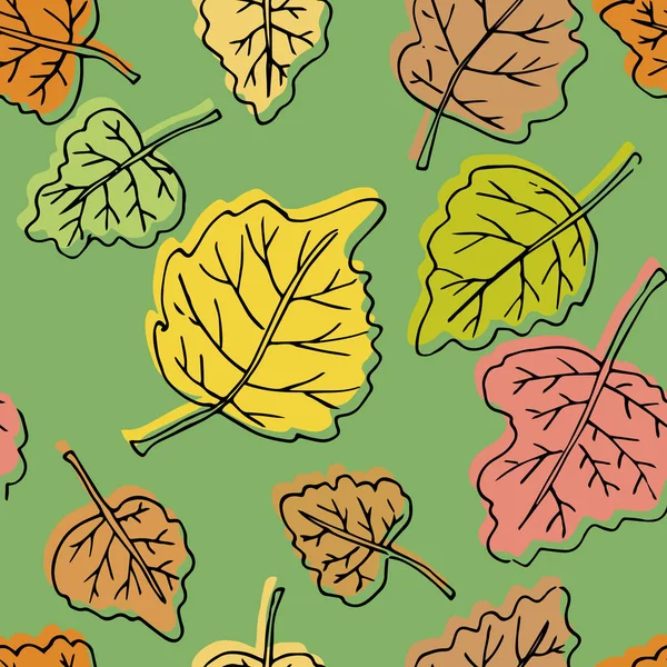Jesień wzór z liści — Wektor stockowy