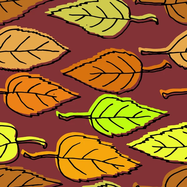 Jesień wzór z liści — Wektor stockowy