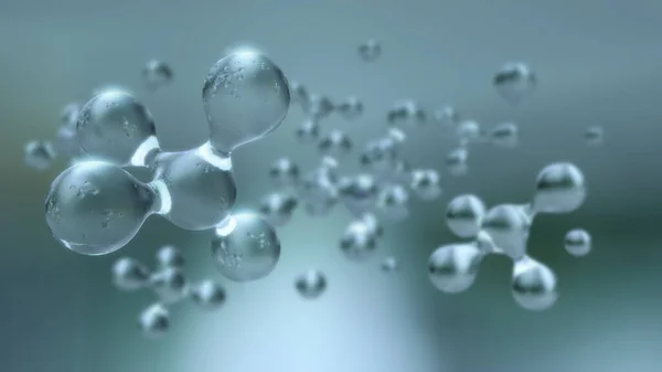 Abstrakta Molekyler Atomstruktur För Vetenskap Eller Medicinskt Koncept Rendering — Stockfoto