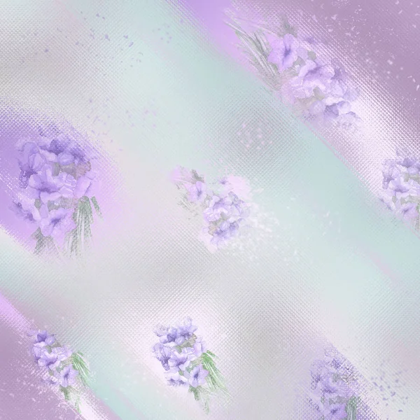 Lilac background with lavender flowers-2