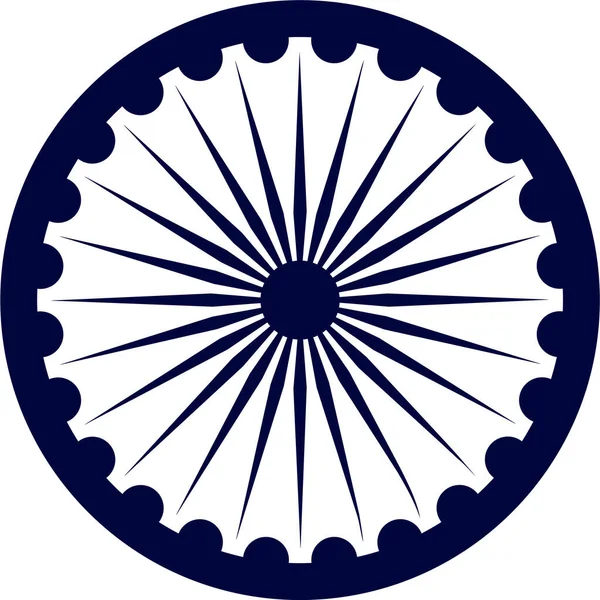 Ashoka Chakra Vektor Ashoka Chakra Som Också Kallas Dharma Chakra — Stock vektor