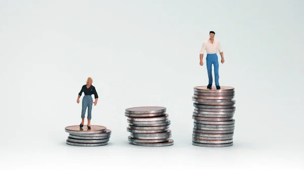 Concepto Disparidad Salarial Entre Hombres Mujeres —  Fotos de Stock