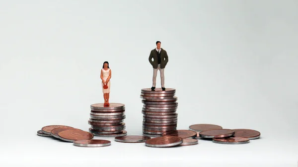 Concetto Disparità Salariale Tra Uomini Donne — Foto Stock