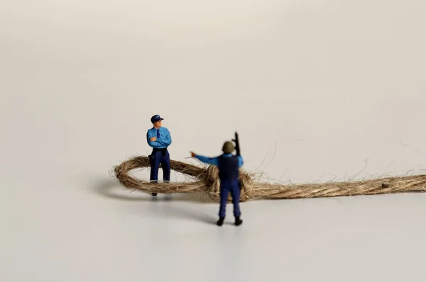 Polícia Corda Miniatura — Fotografia de Stock