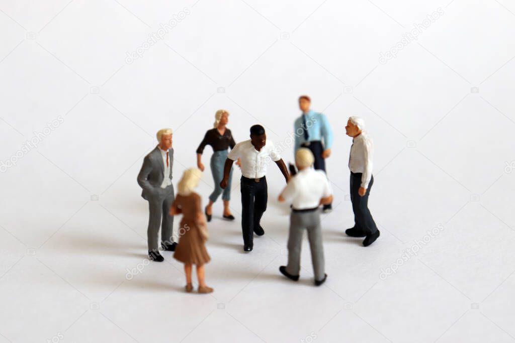 Miniature people. The concept of racial discrimination within the organization.