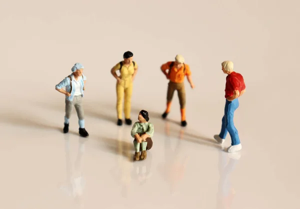 Personas Miniatura Concepto Sobre Acoso Escolar — Foto de Stock