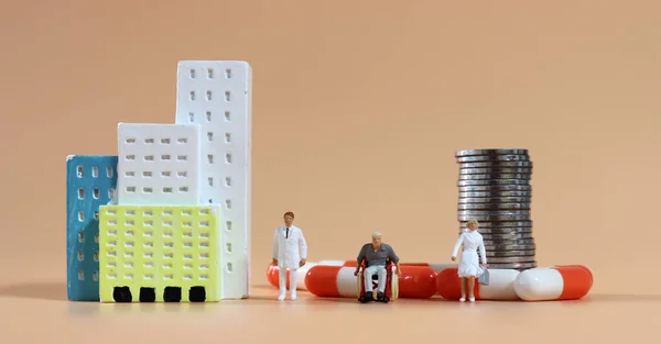 Miniaturbauten Und Miniaturmenschen — Stockfoto