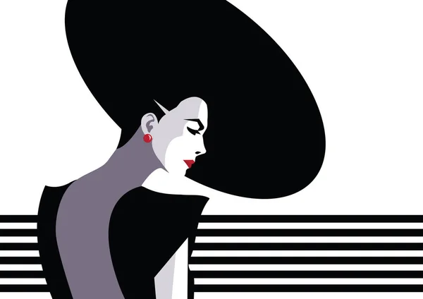 Fashion vrouw in stijl pop art. — Stockvector