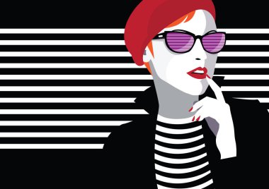 Moda sanatında moda kadını.