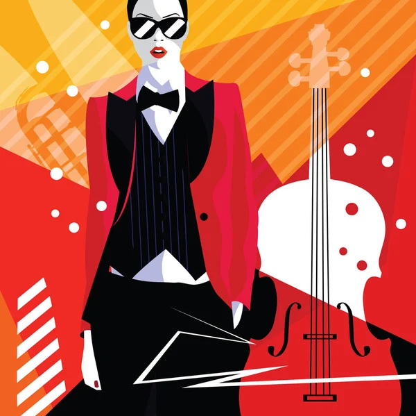 Fashion woman in style pop art. Fashion art — Stock Vector