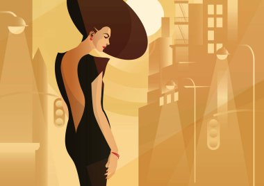 Moda sanatında moda kadını.