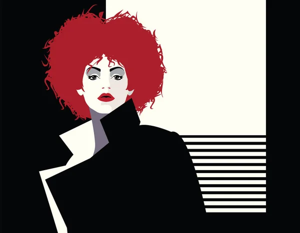 Mujer de moda en estilo Pop art. Ilustración vectorial — Vector de stock