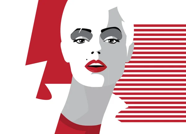 Femme de mode dans le style Pop art. Illustration vectorielle — Image vectorielle