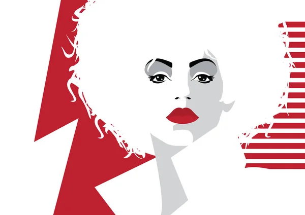 Mujer de moda en estilo Pop art. Ilustración vectorial — Vector de stock