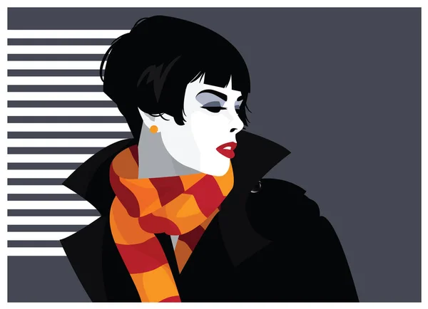 Femme de mode dans le style Pop art. Illustration vectorielle — Image vectorielle