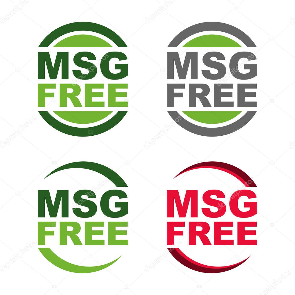 Free of Monosodium Glutamate (MSG) food labels.