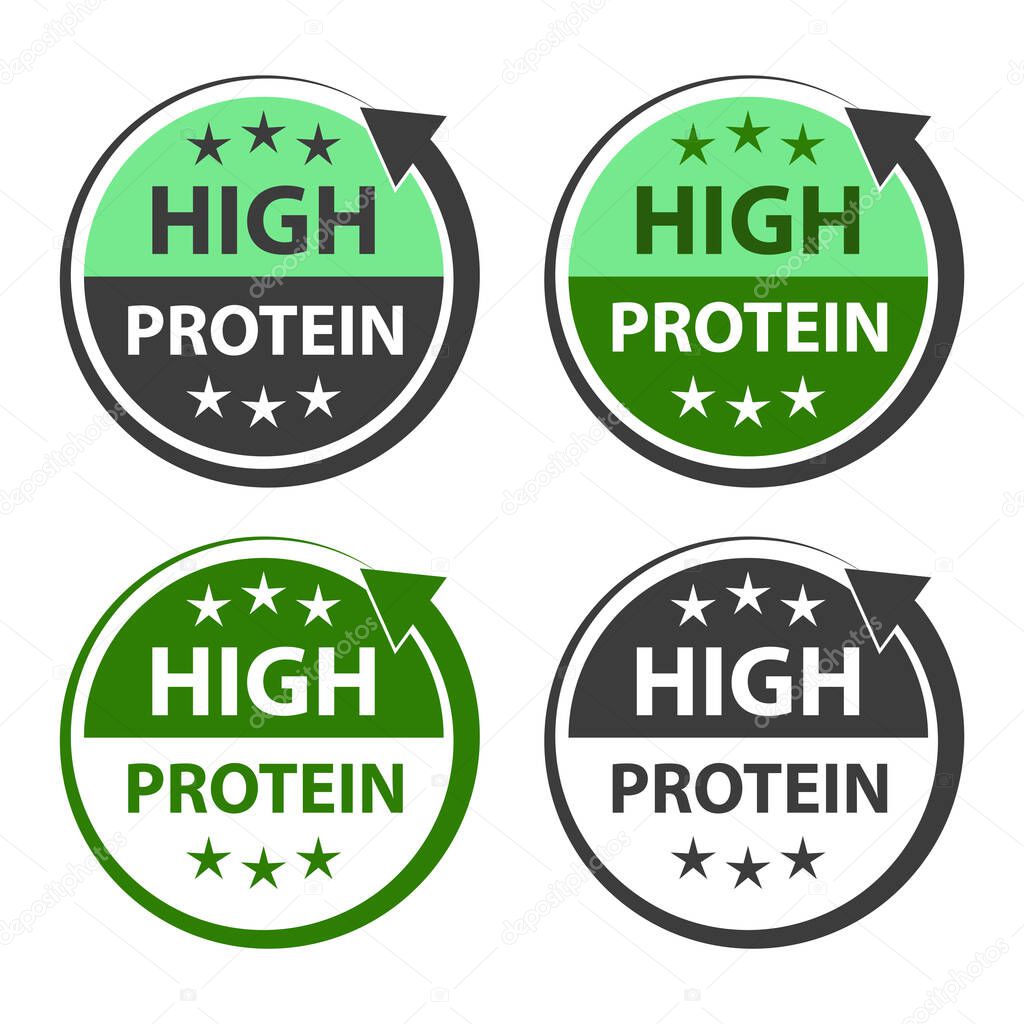 High protein food product label.